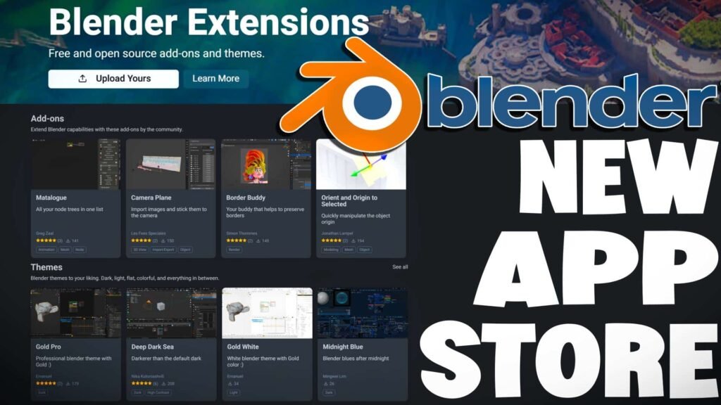 Blender Launch Blender Extensions App Store